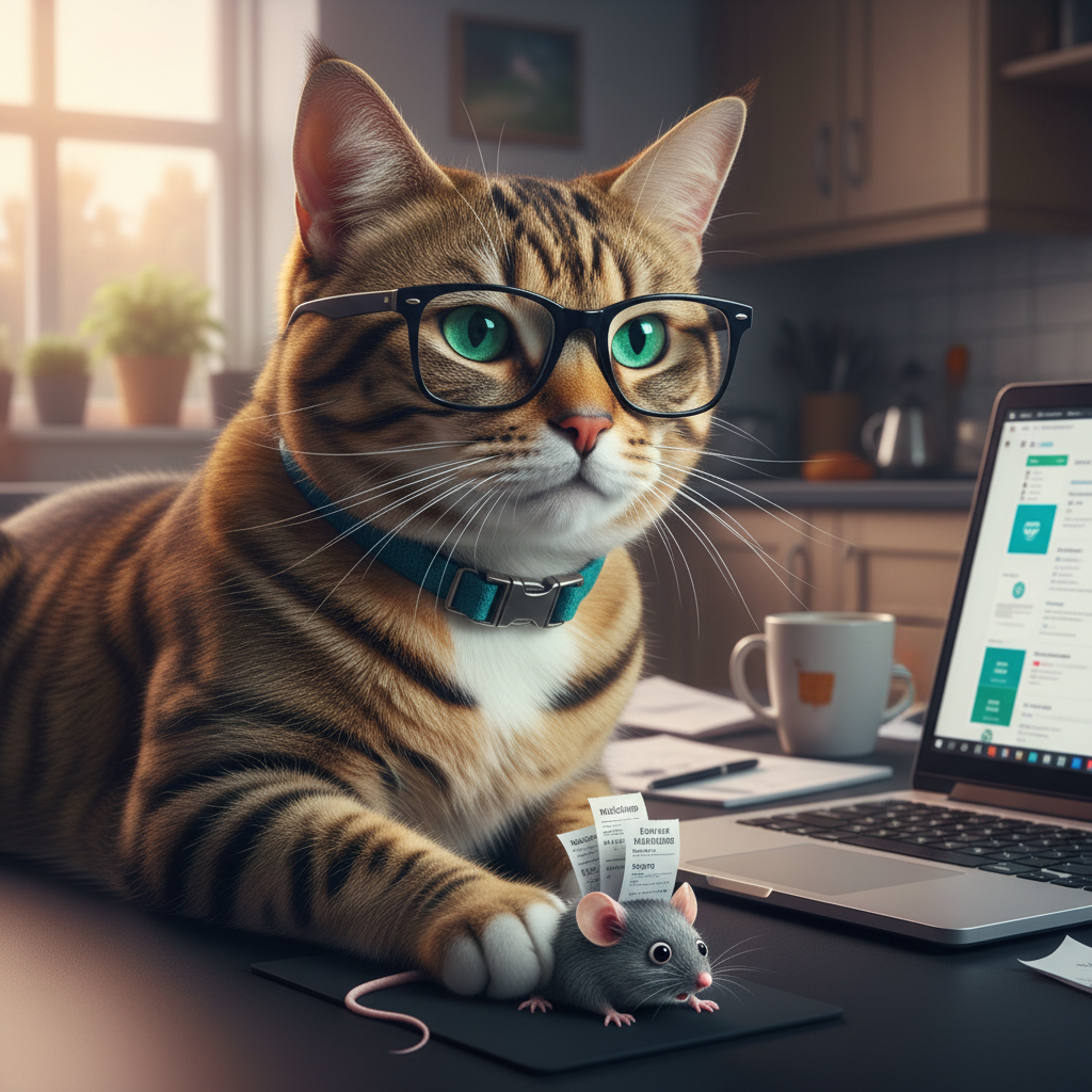 Bacchus reviews a unified marketing dashboard. Berger is crushed under five separate tool subscription receipts.